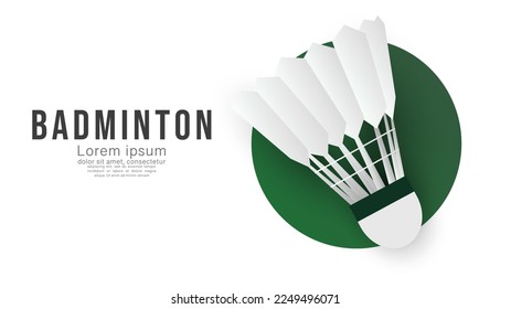 Registro de bloqueo de Badminton en fondo blanco , ilustración Vector EPS 10