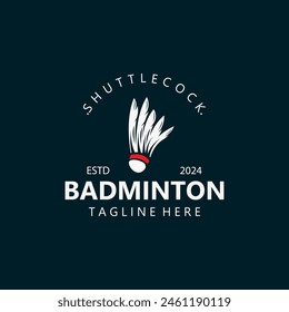 Badminton Shuttlecock logo design for Sport logo and Badminton Championship club template