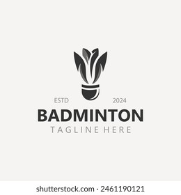 Badminton Shuttlecock logo design for Sport logo and Badminton Championship club template