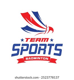 Vetor de design do logotipo do vaivém do badminton