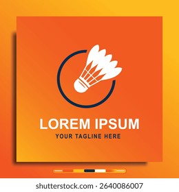 badminton shuttlecock logo icon vector design illustration