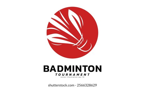 Badminton Shuttlecock Logo symbol vector, Modern design and beautiful colors isolated on white background, can use for  Badminton Championship Logo , illustration Vector EPS 10