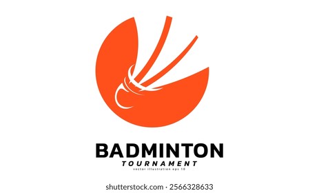 Badminton Shuttlecock Logo symbol vector, Modern design and beautiful colors isolated on white background, can use for  Badminton Championship Logo , illustration Vector EPS 10