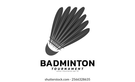 Badminton Shuttlecock Logo symbol vector, Modern design and beautiful colors isolated on white background, can use for  Badminton Championship Logo , illustration Vector EPS 10