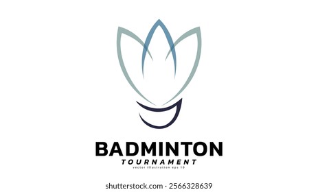 Badminton Shuttlecock Logo symbol vector, Modern design and beautiful colors isolated on white background, can use for  Badminton Championship Logo , illustration Vector EPS 10