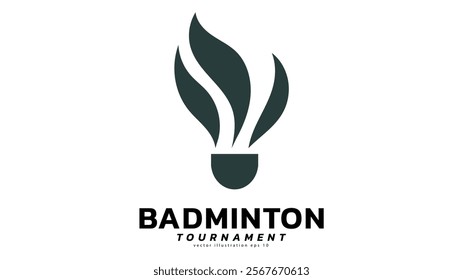 Badminton Shuttlecock Logo symbol vector, Modern design and beautiful colors isolated on white background, can use for  Badminton Championship Logo , illustration Vector EPS 10