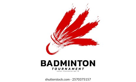 Badminton Shuttlecock Logo symbol vector, Modern design and beautiful colors isolated on white background, can use for  Badminton Championship Logo , illustration Vector EPS 10