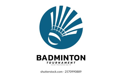 Badminton Shuttlecock Logo symbol vector, Modern design and beautiful colors isolated on white background, can use for  Badminton Championship Logo , illustration Vector EPS 10