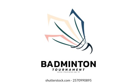 Badminton Shuttlecock Logo symbol vector, Modern design and beautiful colors isolated on white background, can use for  Badminton Championship Logo , illustration Vector EPS 10