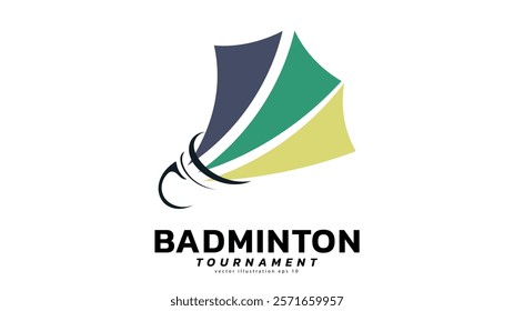 Badminton Shuttlecock Logo symbol vector, Modern design and beautiful colors isolated on white background, can use for  Badminton Championship Logo , illustration Vector EPS 10