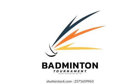 Badminton Shuttlecock Logo symbol vector, Modern design and beautiful colors isolated on white background, can use for  Badminton Championship Logo , illustration Vector EPS 10