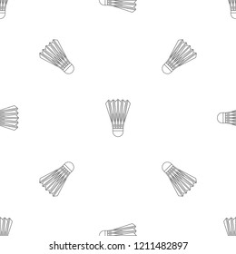 Badminton shuttlecock pattern seamless vector repeat geometric for any web design