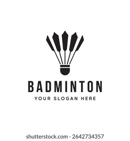 badminton shuttlecock and racket logo design. Logo for business, club, sports, tournament.
