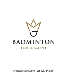 badminton shuttlecock and racket logo design. Logo for business, club, sports, tournament.