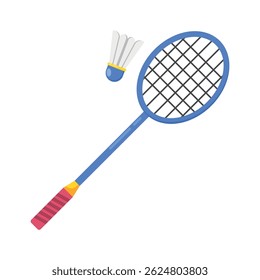 A badminton shuttlecock and racket symbolizing the fast-paced racquet sport, agility, and competition.