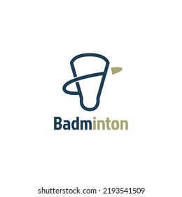 Badminton Shuttlecock With Ring LIne Icon. Simple Shuttlecock Icon Symbol Logo For Badminton Sport Vector Isolated