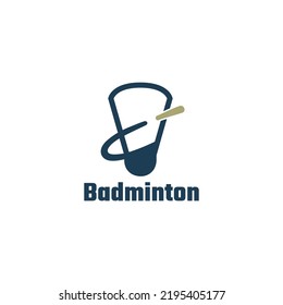 Badminton Shuttlecock With Ring LIne Icon. Simple Shuttlecock Icon Symbol Logo For Badminton Sport Vector Isolated