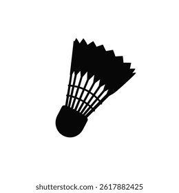 Badminton Shuttlecock Silhouette Isolated Vector Illustration Graphic Design Element