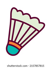 Badminton shuttlecock sport icon. Vector illustration