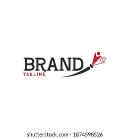 badminton shuttlecock with two people logo