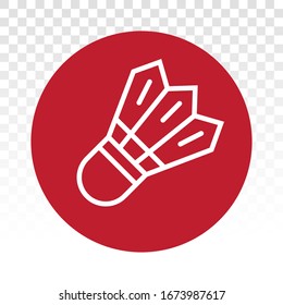 Badminton shuttlecock vector flat icons for sports apps and websites