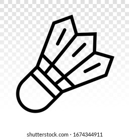 Badminton shuttlecock vector flat icons for sports apps and websites