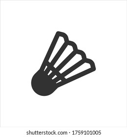 Badminton Shuttlecock Vector Icon On White Background