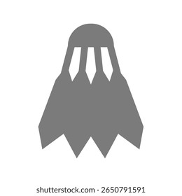 Badminton shuttlecock vector icon. Shuttle or birdie simple symbol.