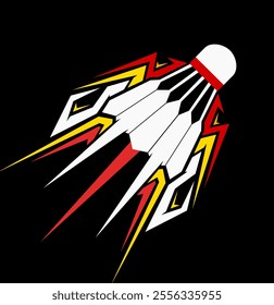 Badminton shuttlecock vector illustration. Shuttlecock design