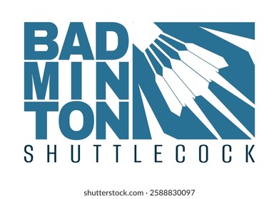 Badminton shuttlecock vector illustration. Badminton logo design