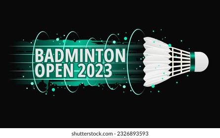 Badminton shuttlecock vector illustration with spinning motion