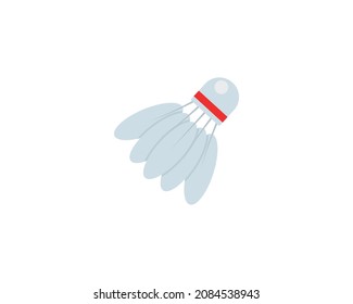 Icono aislado del vector del obturador de Badminton. Ilustración de emoticonos de Shuttlecock. Emoticona aislada del vector del bloqueo