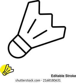 Badminton Shuttlecock  Vector Line Icon