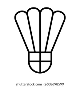 Badminton Shuttlecock Vector Line Icon Design