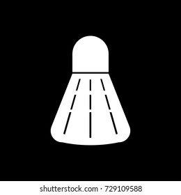 Badminton shuttlecock white icon .