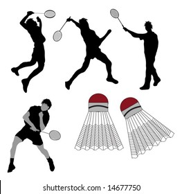 Badminton Silhouettes