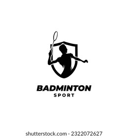 Badminton Smash Logo Designs Template