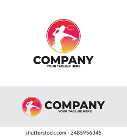 Badminton Smash Logo Designs Template