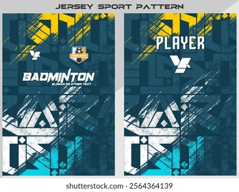 Badminton and Soccer Jersey Shirt Design Read To Print - For Sublimation