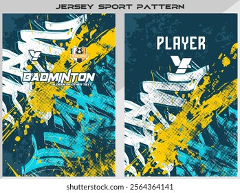 Badminton and Soccer Jersey Shirt Design Read To Print - For Sublimation