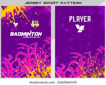 Badminton and Soccer Jersey Shirt Design Read To Print - For Sublimation