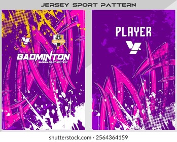 Badminton and Soccer Jersey Shirt Design Read To Print - For Sublimation