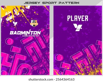 Badminton and Soccer Jersey Shirt Design Read To Print - For Sublimation
