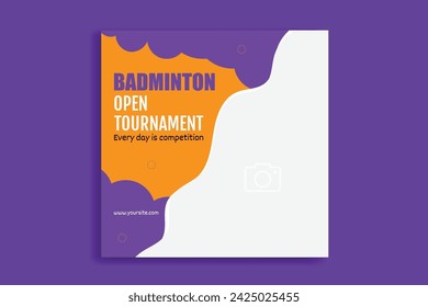 Badminton Social Media Post, Badminton Banner Design,