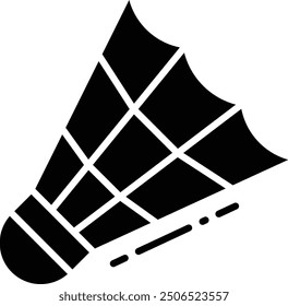 Badminton solid glyph vector illustration