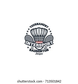 Badminton sport colorful logo vector