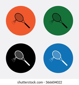 The badminton sport icon