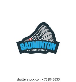 Badminton sport icon logo team vector