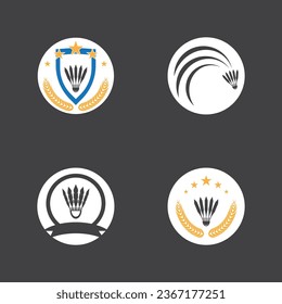 Badminton Sport Icon And Symbol Vector Template Illustration