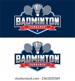 Ilustración vectorial del logo deportivo de Badminton